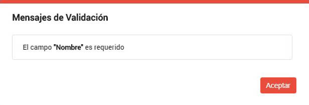 Mensaje - Validacion