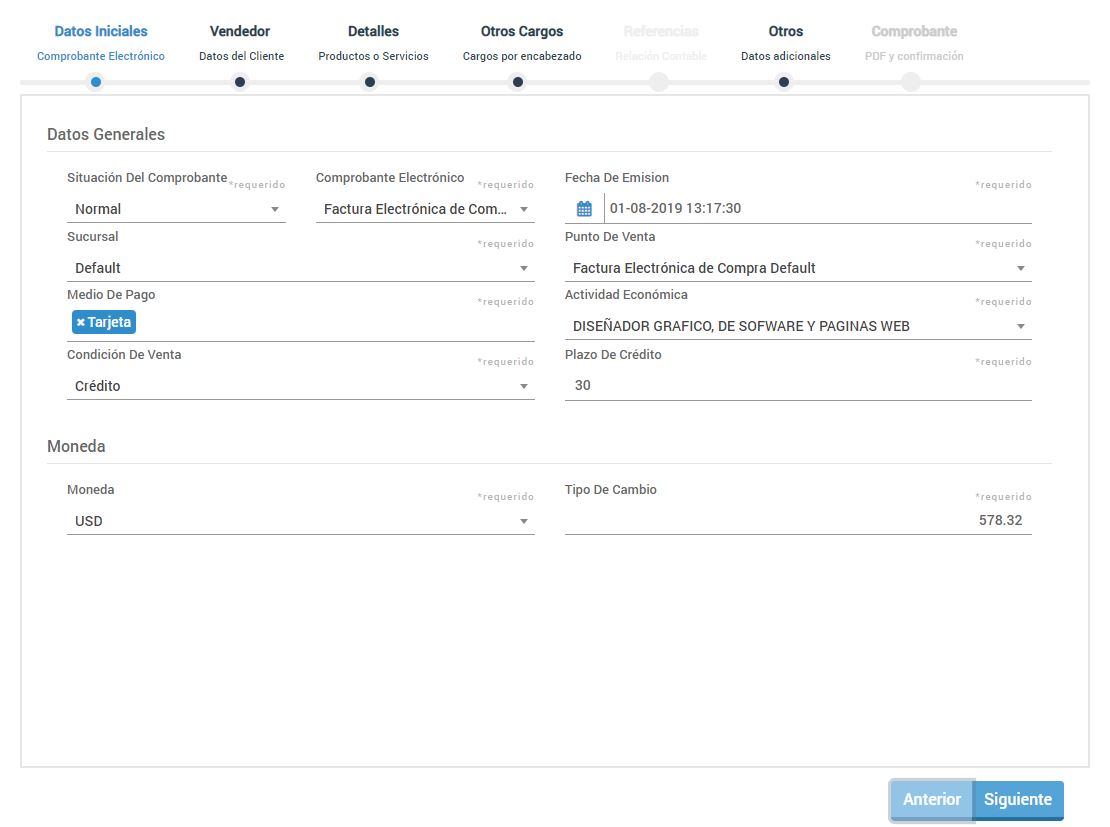 Facturador - 01 - Datos Iniciales