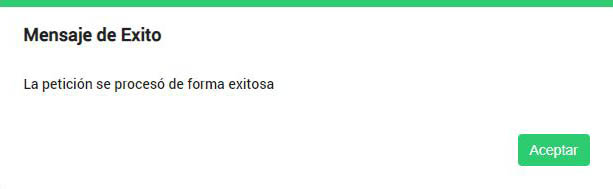 Mensaje - Exito